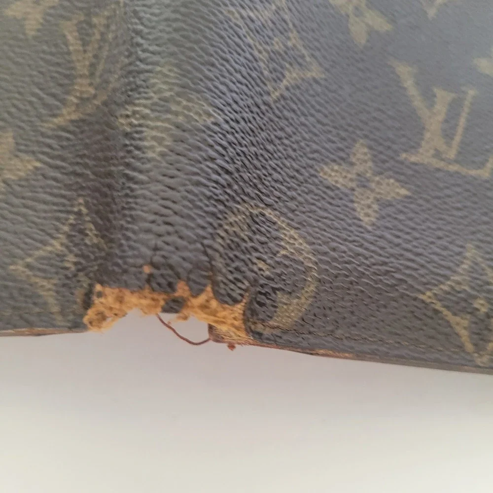 Louis Vuitton Monogram Canvas Bifold Wallet Vintage Brown CA0952 Made in Spain